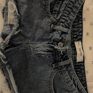 Hollister Women's Dark Gray Denim Shorts